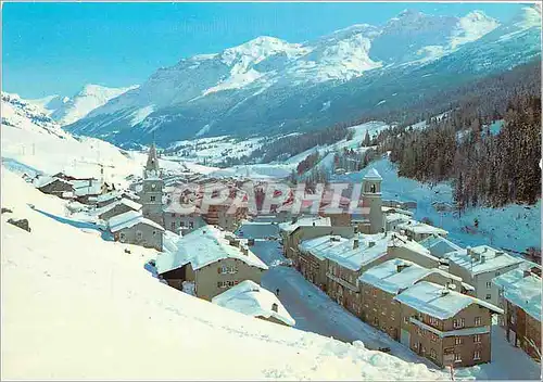 Moderne Karte En Haute Maurienne Savoie Val Cenis Lanslebourg Vue generale et la pointe de Ronce