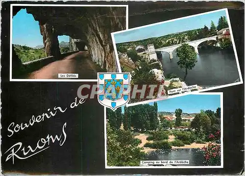 Moderne Karte Souvenir de Ruoms Ardeche Pittoresque Ruoms