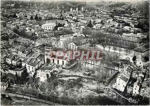 Moderne Karte Cahors Lot Le centre de la Ville Vue aerienne