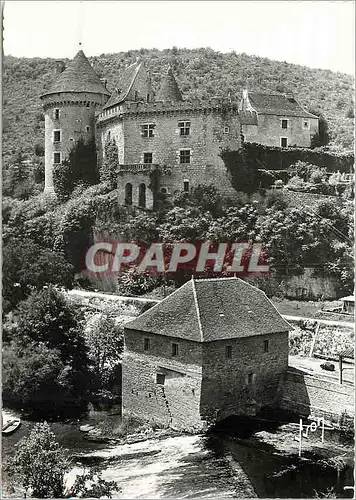 Moderne Karte Cabrerets Lot Le Chateau du Diable et le Moulin