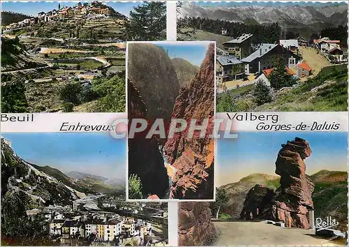 Cartes postales moderne Souvenir de l'Excursion Circuit Beuil Gorges de Daluis Entrevaux