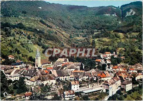 Moderne Karte Mouthier Doubs Capitale du Kirsch Vue generale aerienne