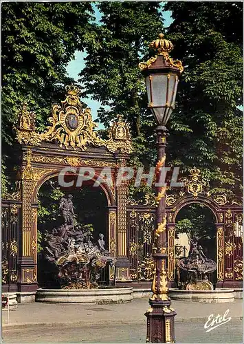 Moderne Karte Nancy Meurthe et Moselle Place Stanislas la fontaine de Neptune