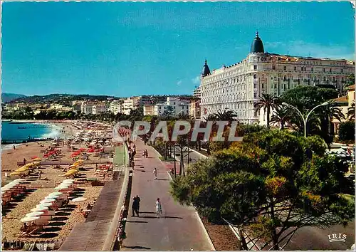 Cartes postales moderne Cannes AM La Croisette et la plage