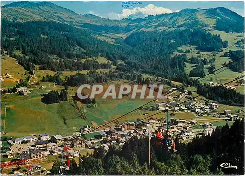Cartes postales moderne Les Gets Hte Savoie Vue generale et le Mont Blanc