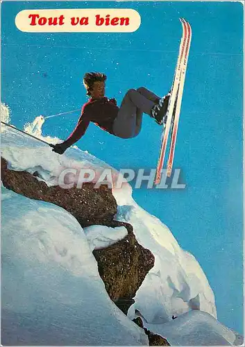 Cartes postales moderne Tout va bien Ski