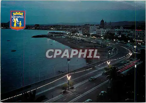 Cartes postales moderne St Raphael Vue generale la nuit