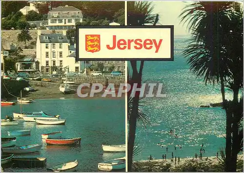 Cartes postales moderne St Aubins Harbour Jersey Lion