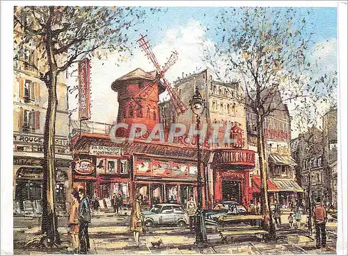 Cartes postales moderne Paris Le Moulin Rouge par Dupassant