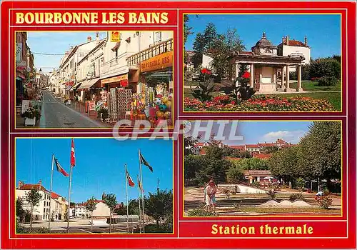 Moderne Karte Bourbonne les Bains Hte Marne Station thermale Centre touristique