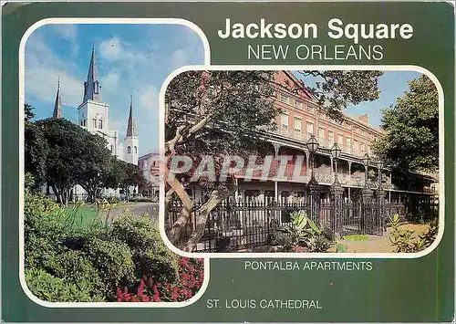 Cartes postales moderne Jackson Square New Orleans Pontalba Apartments St Louis Cathedral