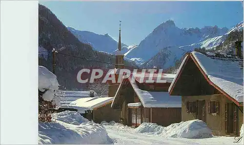 Cartes postales moderne Les Contamines Monjoie Haute Savoie Le Col du Bonhomme et l'Aiguille de la Pennaz depuis la stat