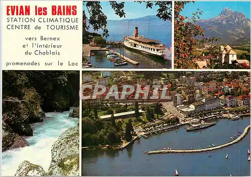 Cartes postales moderne Evian les Bains Haute Savoie La Ville Le Lac Leman