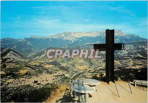 Cartes postales moderne Die Drome Vue generale La table d'orientation et la croix de Justin