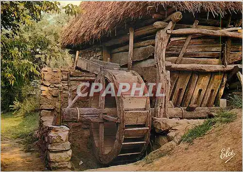 Moderne Karte La Lande Un vieux Moulin a eau Landais