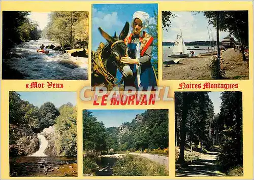 Cartes postales moderne En Morvan Descente de la Cure en kayak Une gente Morvandelle Le Lac des Settons