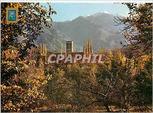 Moderne Karte Abbaye de St Michel de Cuxa Vue generale et le Canigou