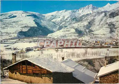 Moderne Karte Bourg St Maurice Les Arcs Savoie Vue generale au fond le Roignais