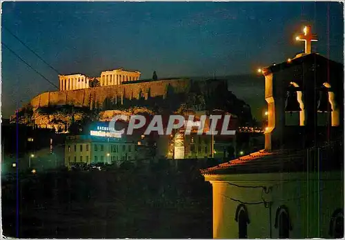 Cartes postales moderne Athenes L'Akropole illuminee