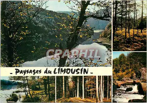 Cartes postales moderne Paysage du Limousin Riviere cascades et etangs