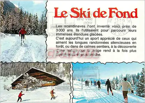 Moderne Karte Le Ski de Fond Les scandinaves l'ont invente voici pres de 3000 ans