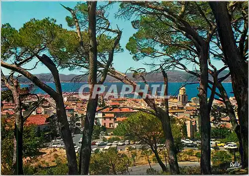 Moderne Karte Saint Tropez Var Vue generale prise de la citadelle