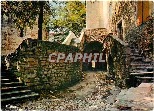 Moderne Karte St Martin de Londres Herault Vieux quartier derriere de l'eglise romane byzantine