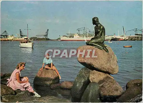 Moderne Karte Copenhagen Langelinie the promenade beside the sea