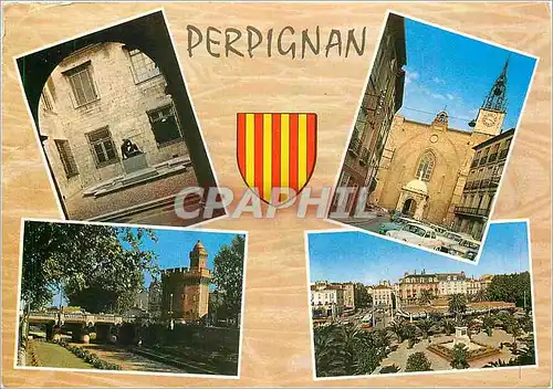 Moderne Karte Perpignan Souvenir