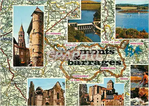 Cartes postales moderne Circuits Monts et Barrages Entre Limoges et St Leonard