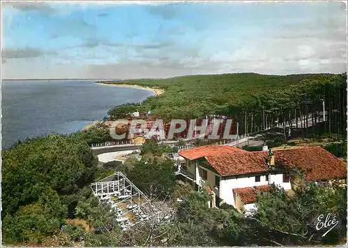 Moderne Karte Bassin d'Arcachon Gironde Le Pyla Vue sur la Foret et la Corniche