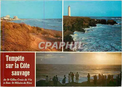 Cartes postales moderne Tempete sur la Cote sauvage de St Gilles Croix de Vie a Sion St Hilaire de Riez