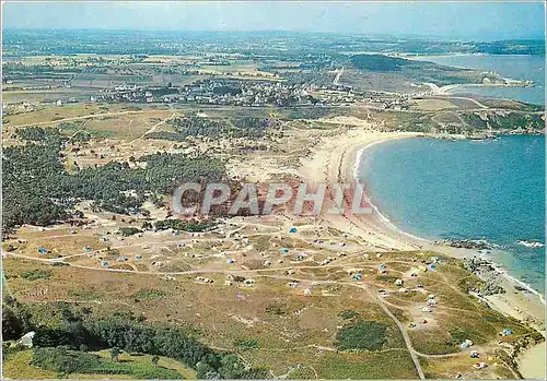 Cartes postales moderne Pleherel Plage Vu generale le camping et la plage