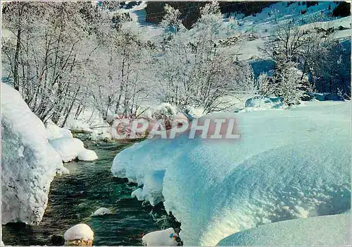 Cartes postales moderne Les Alpes Pittoresques En Hiver Feerie Neigeuse Sur Le Torrent