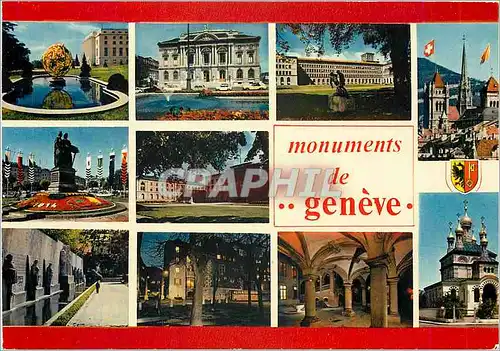 Cartes postales moderne Monuments de Geneve
