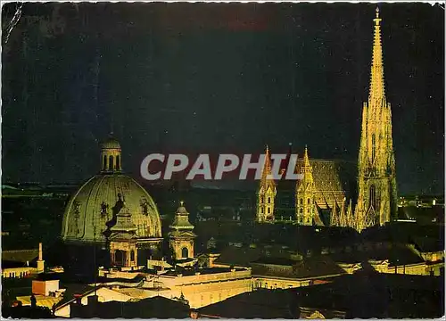 Cartes postales moderne Vienne Cathedrale de St Etienne Illumine
