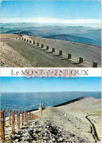 Moderne Karte Le Mont Ventoux Panorama circulaire le plus etendu d'Europe