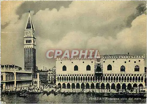 Moderne Karte Venezia Panorama visto dal mare