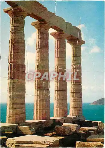 Moderne Karte Sounion Le Temple de Posiedon