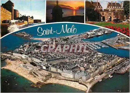 Moderne Karte La Cote D'Emeraude Saint Malo Cite Corsaire