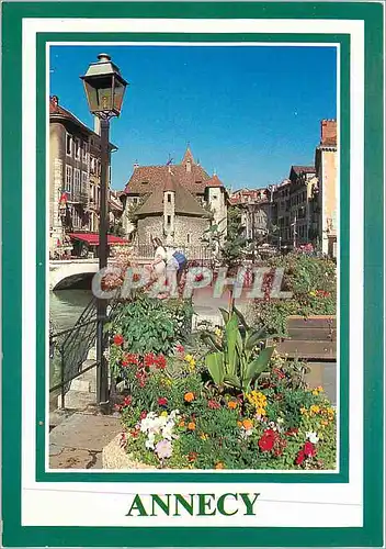 Cartes postales moderne Annecy Haute Savoie France Le bord du Thiou et le Palais de l'Isle