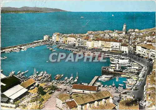 Moderne Karte St Tropez Vue sur la Ville et le Golfe