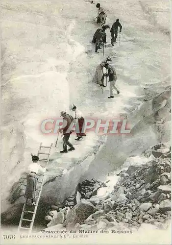 Cartes postales moderne Traverse du Glacier des Bossons Alpinisme