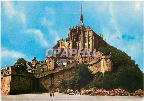 Moderne Karte Le Mont Saint Michel Vue generale