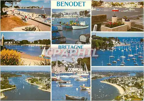Cartes postales moderne Benodet Bretagne Sud Les plages le port et l'estuaire de l'Odet