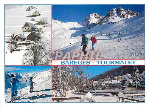 Moderne Karte Bareges Tourmalet Hautes Pyrenees Le station de ski de Bareges