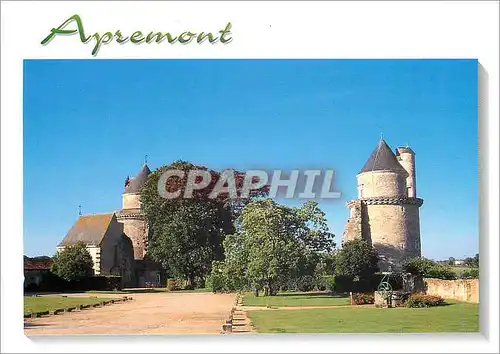 Moderne Karte Apremont La France vue du ciel Jullouville Manche