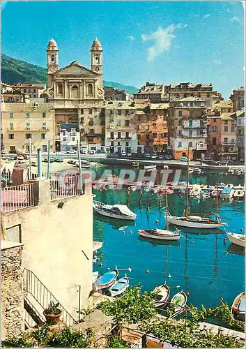 Cartes postales moderne Corse Ile de Beaute Bastia le vieux port et l'Eglise St Jean