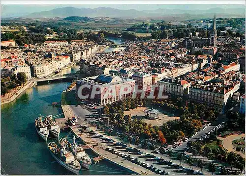 Moderne Karte Bayonne Vue generale et l'Hotel de Ville