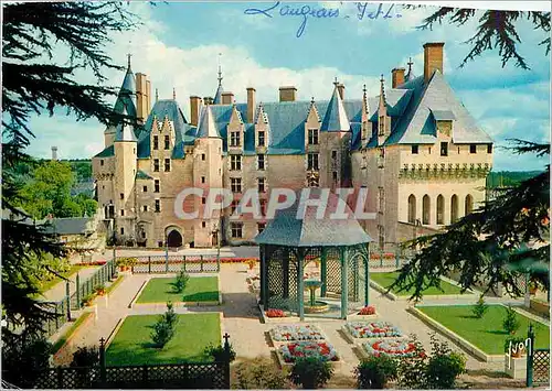 Moderne Karte Le Val de Loire Chateau de Langeais Indre et Loire Facade vue de la cour interieure
